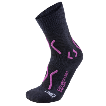 Skarpety UYN Trekking Explorer Light Women Charcoal/Purple