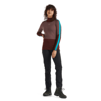 Koszulka z długim rękawem Icebreaker Sonebula LS High Neck 200 Women MID NVY/ROYAL NVY/SNOW/CB