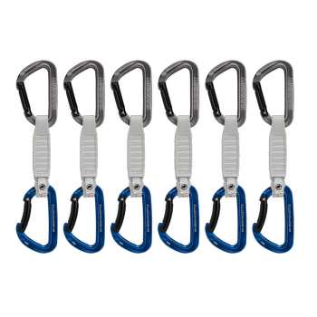 Expresy kompletne Mammut Workhorse Keylock 12 cm 6-Pack Quickdraws Grey-Blue 33275