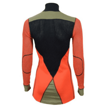 Koszulka z długim rękawem Aclima WoolNet Hiking Mock Neck shirt Women Jet Black/Poinciana/Capulet