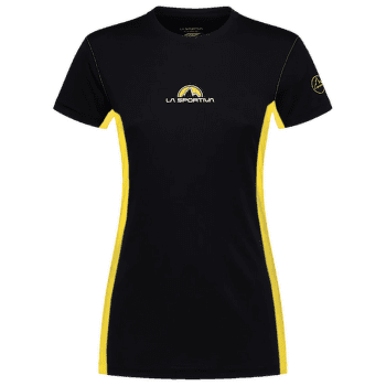 Koszulka z krótkim rękawem La Sportiva PROMO TEE Women Black/Yellow