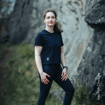 Koszulka z krótkim rękawem Mammut Massone T-Shirt Cropped Women Patch 3778 mammut red