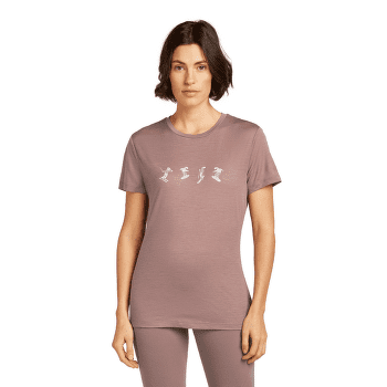 Koszulka z krótkim rękawem Icebreaker Merino 150 Tech Lite SS Tee Snow Day Women TOPAZ