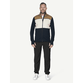 Bluza Devold Egga Grid Merino Jacket Men 707B WHEAT/RAW WHITE/INK