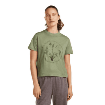 Koszulka z krótkim rękawem Icebreaker Merino 150 Tech Lite SS Crop Tee Seed Story Women PORCINI