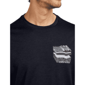 Koszulka z krótkim rękawem Icebreaker Merino 150 Tech Lite SS Tee Evolving Layers Men Midnight Navy