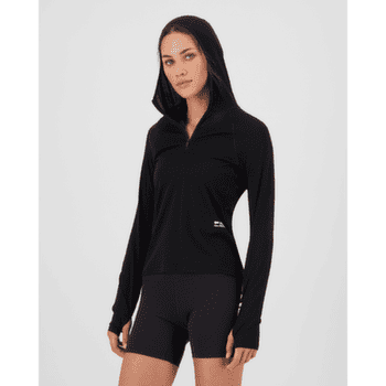 Koszulka z długim rękawem Mons Royale Bella Merino Long Sleeve Hood Women Black
