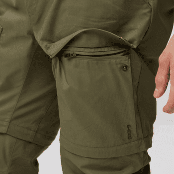Spodnie Fjällräven ABISKO HYBRID TRAIL TROUSERS ZIP-OFF MEN Laurel Green
