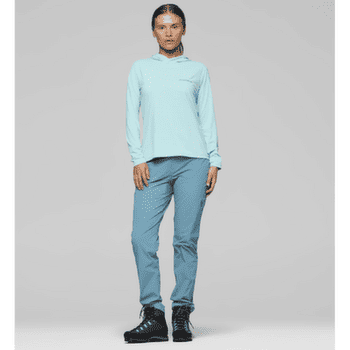 Koszulka z długim rękawem Norrona femund tech Hood Women Aqua Haze