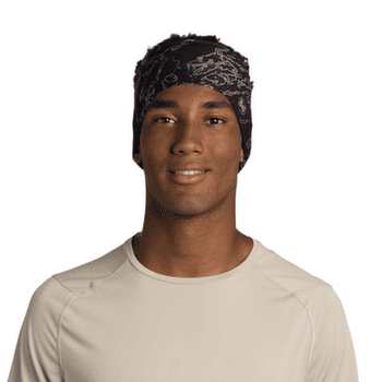 Opaska na głowę Buff Coolnet UV Wide Headband ANTER BLACK