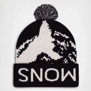 Czapki Mons Royale Mtn Pixel Merino Pom Pom Beanie Black / White