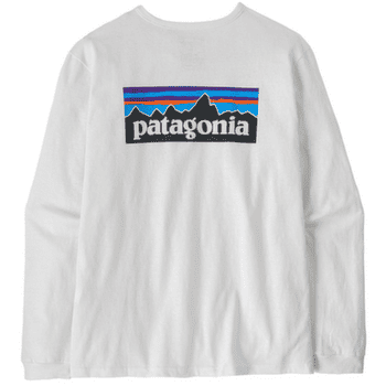 Koszulka z długim rękawem Patagonia Long-Sleeved P-6 Logo Women Fiber White
