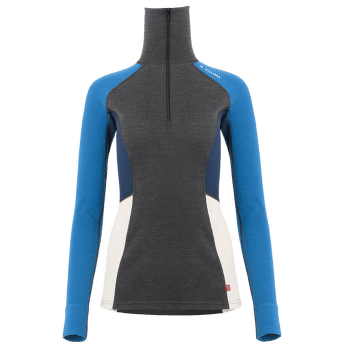 Koszulka z długim rękawem Aclima WarmWool Polo Women Marengo/Corsai /Beige Mel./NavyBlazer