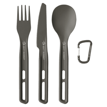 Sztućce Sea to Summit Frontier UL Cutlery Set - [3 Piece] Aluminium Hard Anodised Grey