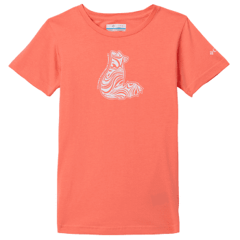 Koszulka z krótkim rękawem Columbia Mission Lake Short Sleeve Graphic Shirt Girls Hot Coral, Foxy Swirl 810