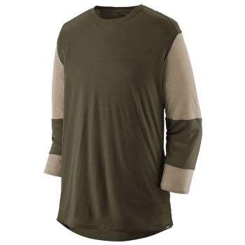 Koszulka z krótkim rękawem Patagonia Merino 3/4 Sleeve Bike Jersey Men Pine Needle Green