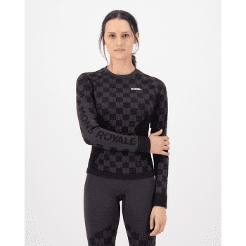 Koszulka z długim rękawem Mons Royale Ascender Merino Seamless Long Sleeve Women Mauve / Black