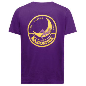 Koszulka z krótkim rękawem La Sportiva Climbing on the Moon T-Shirt Men Viola/Giallo