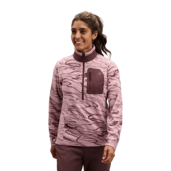 Pulower Black Diamond Rift HZ Fleece Jacket Women Relief-Meadow Rose-Fig