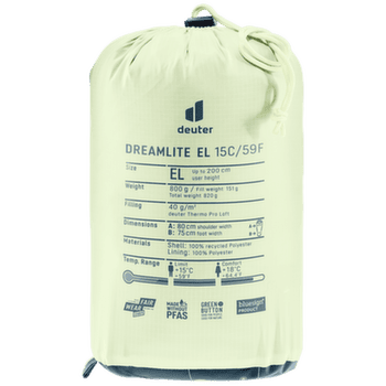 Śpiwór deuter Dreamlite EL 15 nautic-breeze