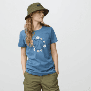 Koszulka z krótkim rękawem Fjällräven FJÄLLBLOMSTER FOX T-SHIRT WOMEN Dawn Blue
