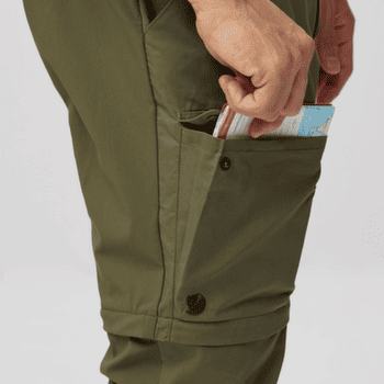 Spodnie Fjällräven ABISKO HYBRID TRAIL TROUSERS ZIP-OFF MEN Laurel Green