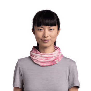Chusta Buff MERINO LIGHTWEIGHT DIGITAL PRINTS ORISA PINK AZALEA