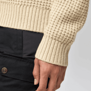 Sweter Fjällräven Övik Waffle Knit Women Light Beige