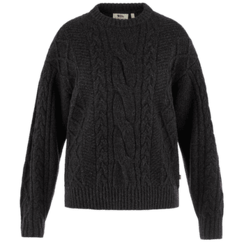 Sweter Fjällräven Övik Cable Knit Women Black