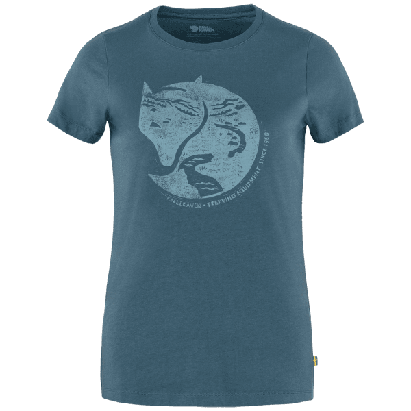Koszulka z krótkim rękawem Fjällräven Arctic Fox Print T-Shirt Women Indigo Blue