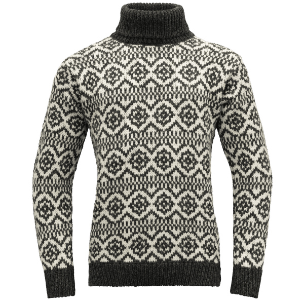 Sweter Devold Hoddevik Wool High Neck Men 940B ANTHRACITE/FALCON