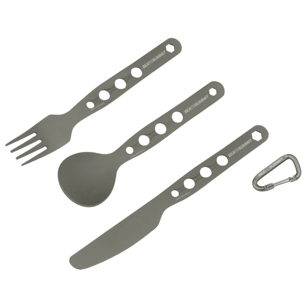 Sztućce Sea to Summit Alpha set (Knife, Fork, Spoon) Grey Anodised