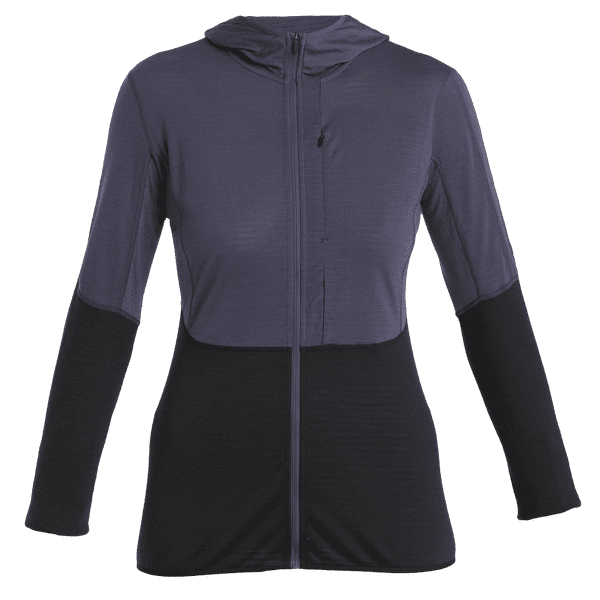 Bluza Icebreaker Merino Blend 200 RealFleece™ Descender LS Zip Hoodie Women GRAPHITE/BLACK/CB