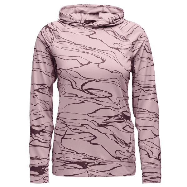 Bluza Black Diamond LS Alpenglow Hoody Women Relief-Meadow Rose-Fig