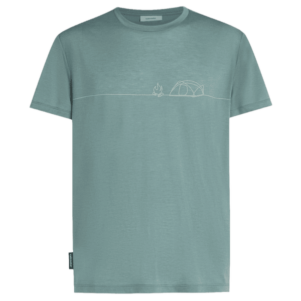 Koszulka z krótkim rękawem Icebreaker Merino Blend Core SS Tee Single Line Camp Men BLUE ASH