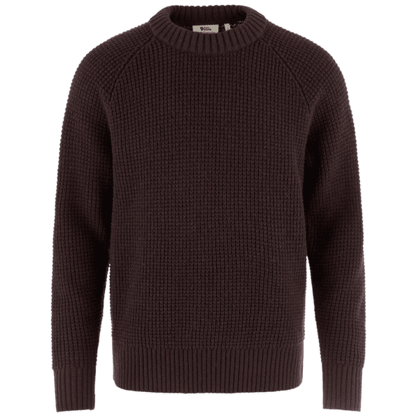 Sweter Fjällräven Övik Waffle Knit Men Black Oak
