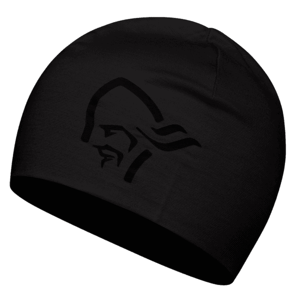Czapki Norrona /29 pureUll180 Beanie Caviar Black
