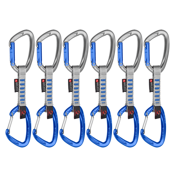 Expresy kompletne Mammut Crag Keylock Wire Indicator 6-Pack Quickdraws 32200 silver-ultramarine