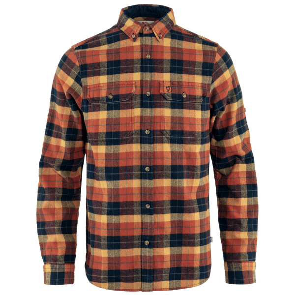 Koszula z długim rękawem Fjällräven Singi Heavy Flannel Shirt Men Autumn Leaf-Dark Navy