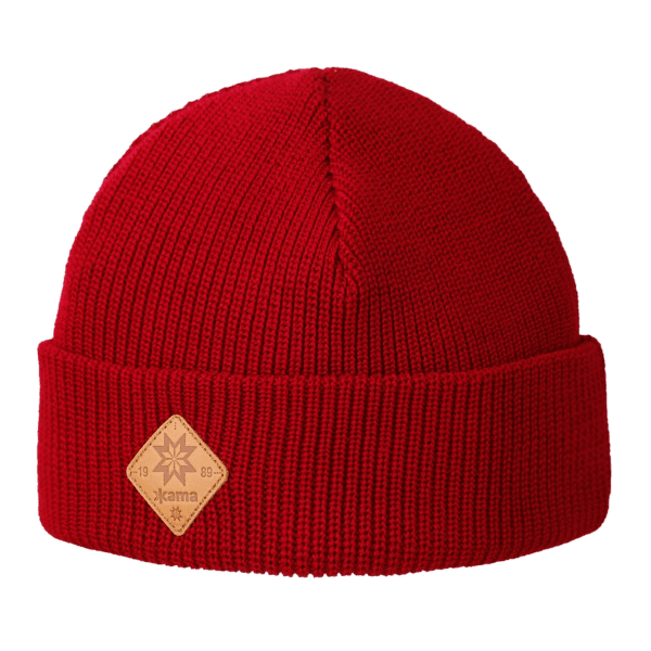 Czapki Kama Knitted Merino beanie Kama A136 red