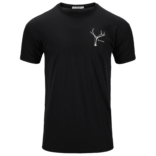Koszulka z krótkim rękawem Aclima LightWool Tee Print Horn Men Jet Black