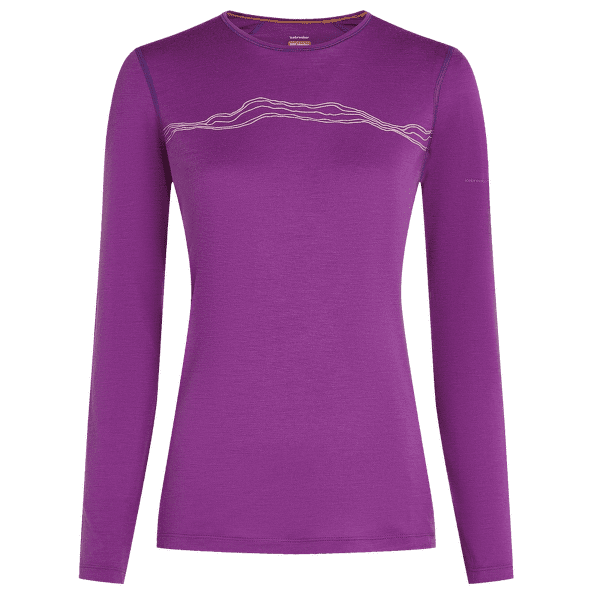 Koszulka z długim rękawem Icebreaker Merino 200 Oasis LS Crewe Mountain Pulse Women PASSION