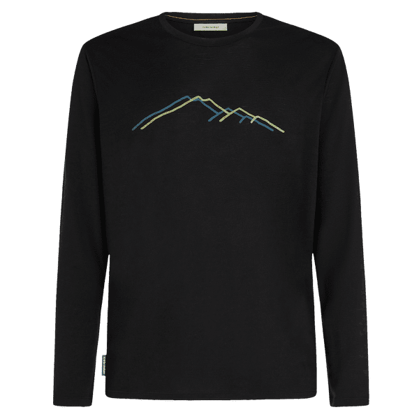 Koszulka z długim rękawem Icebreaker Merino 150 Tech Lite LS Tee Rainer Ridge Men BLACK