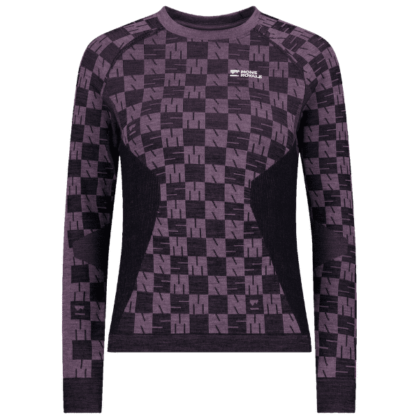 Koszulka z długim rękawem Mons Royale Ascender Merino Seamless Long Sleeve Women Mauve / Black
