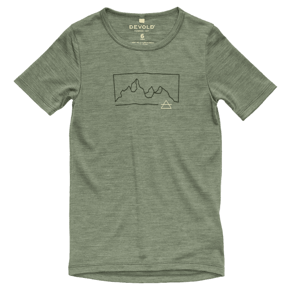 Koszulka z krótkim rękawem Devold Active Outline Tee Kid 421A FOREST