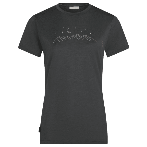 Koszulka z krótkim rękawem Icebreaker Merino 150 Tech Lite SS Tee Sparkling Stars Women OBSIDIAN