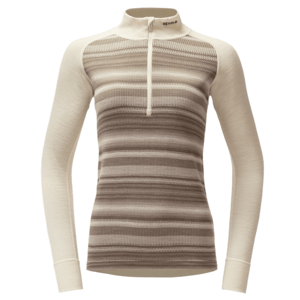 Koszulka z długim rękawem Devold Signature Merino 230 Zip Women 010A RAW WHITE