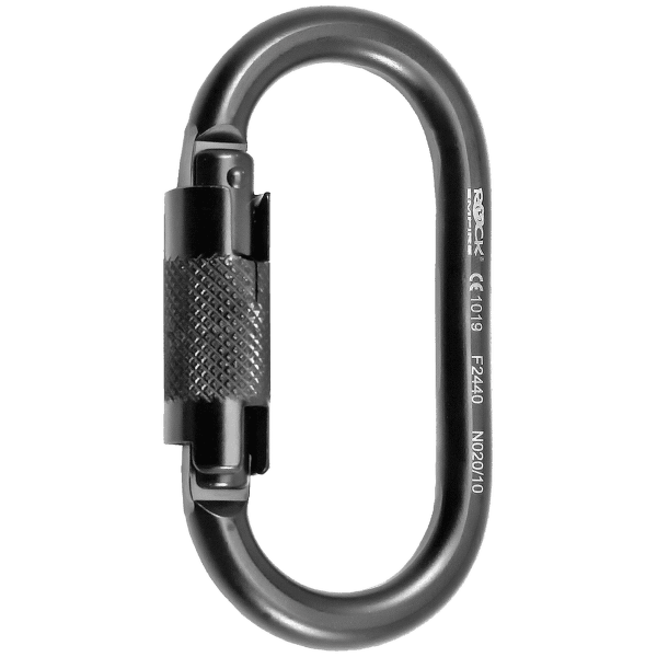 Karabinek wspinaczkowy Rock Empire Steel O KL 2T Black