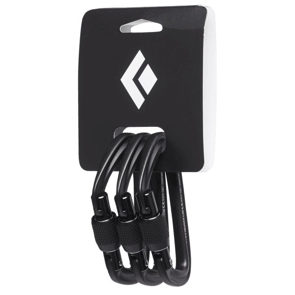 Karabinek wspinaczkowy Black Diamond HOTFORGE SCREWGATE 3 PACK Black