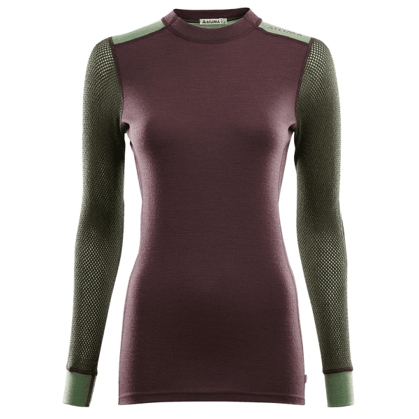 Koszulka z długim rękawem Aclima WoolNet Hiking Crew Neck Women Fudge / Dill / Olive Night